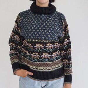 Multicolor Turtleneck Sweater